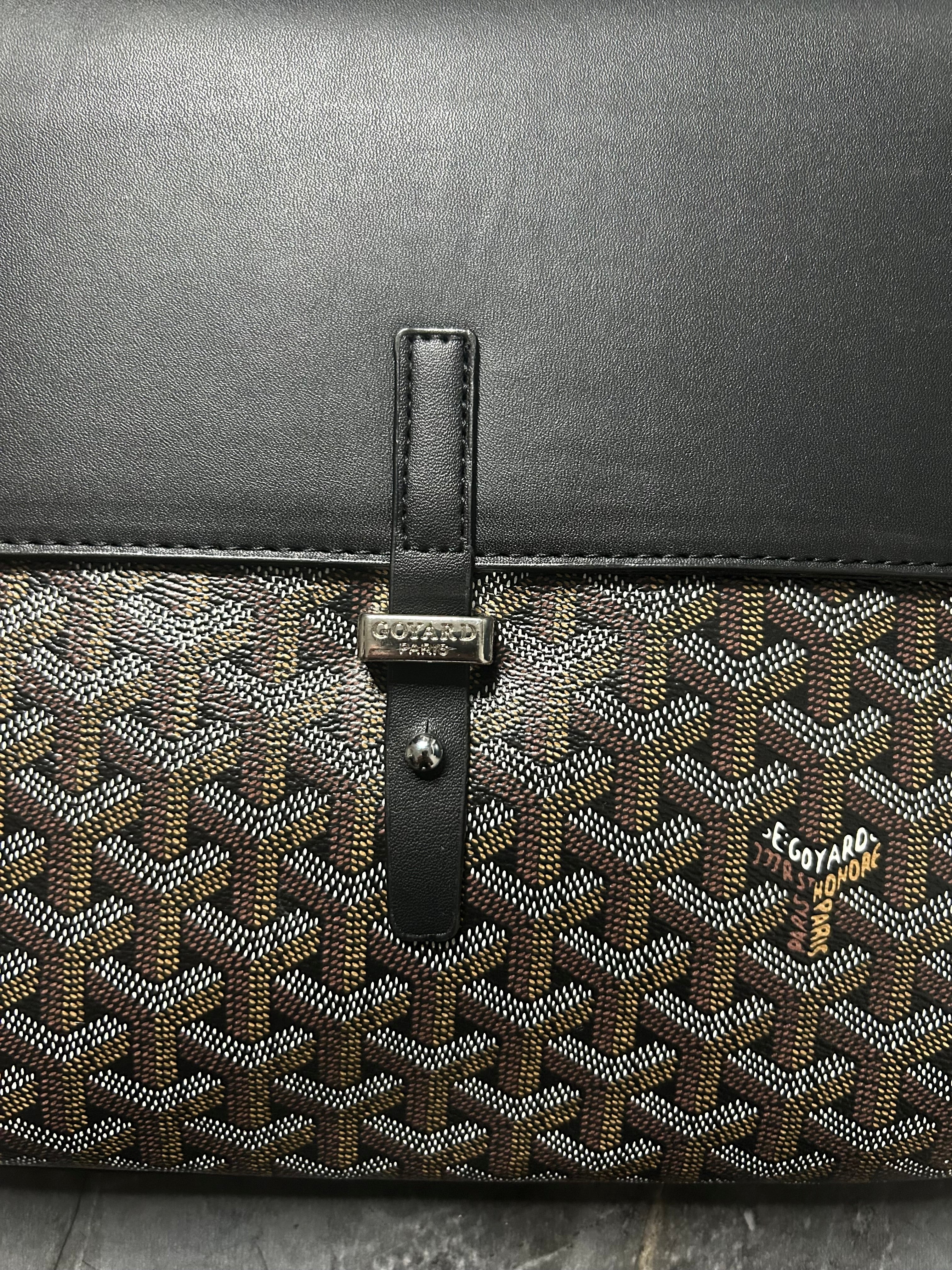 Goyard black messenger bag