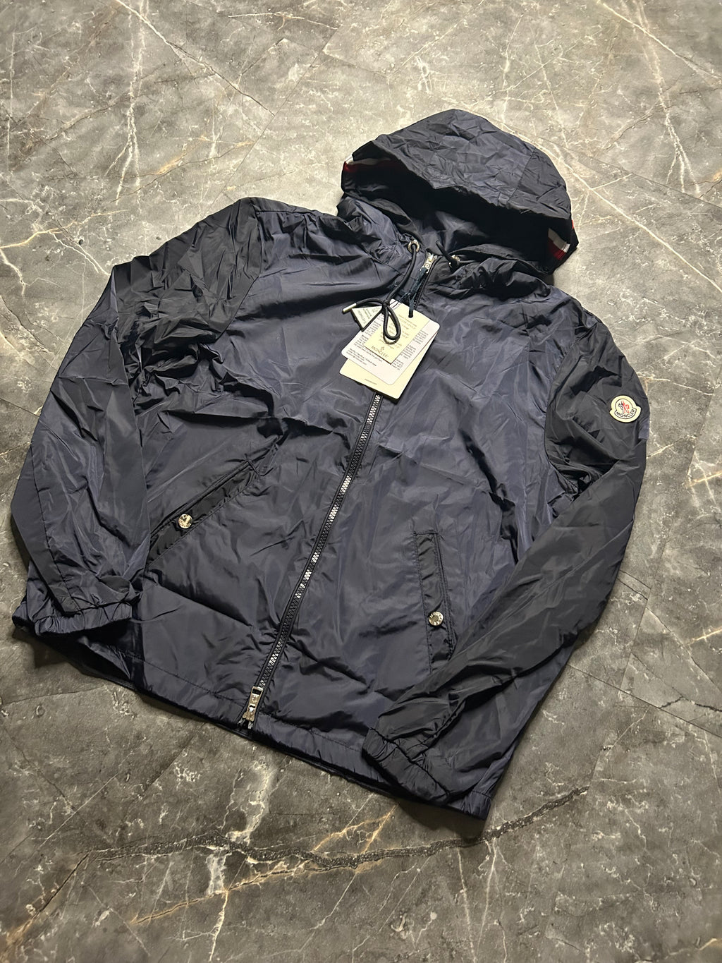Moncler navy windbreaker