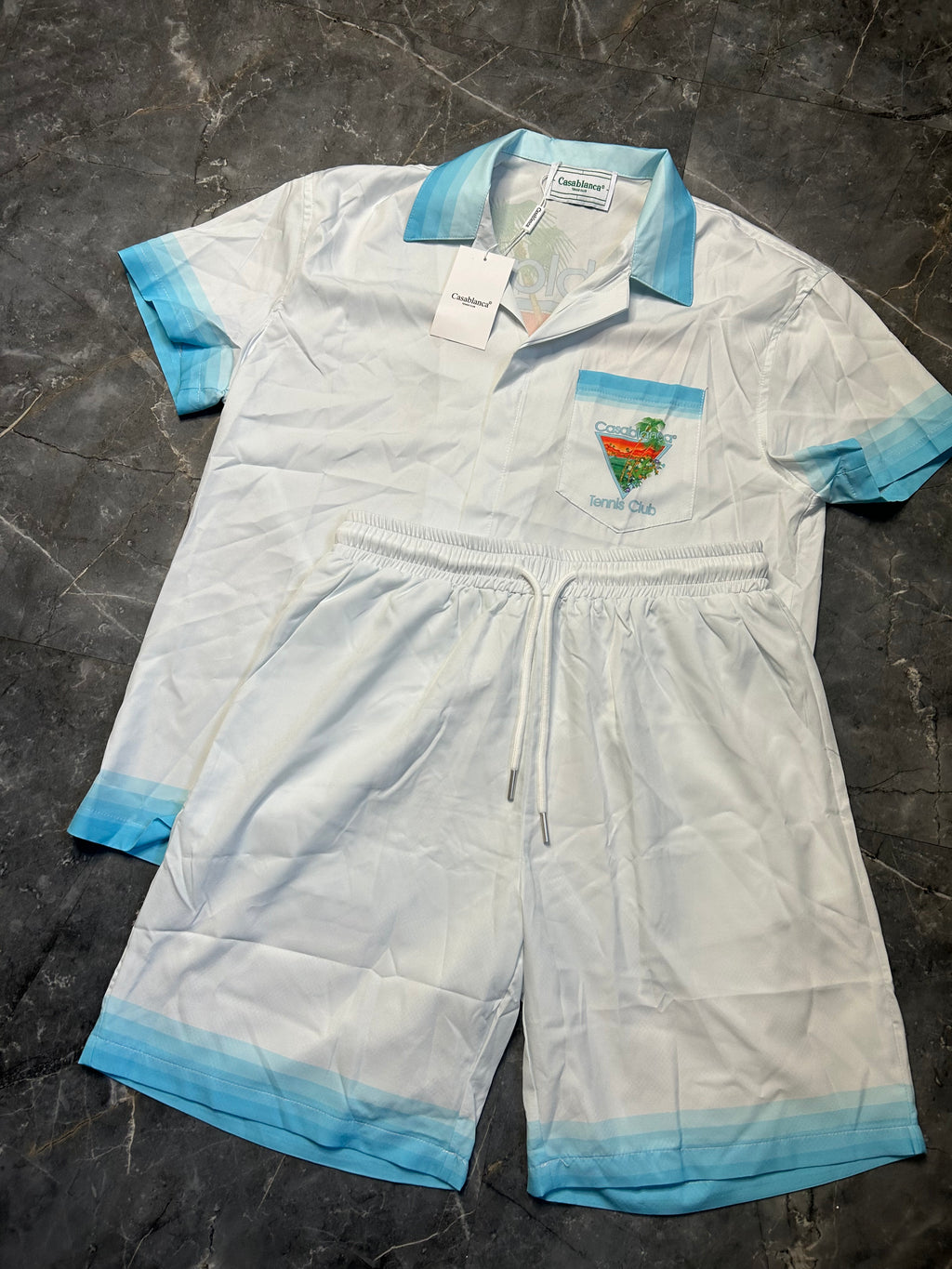 Casablanca white and blue set