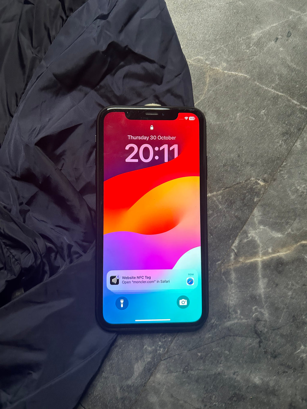 Moncler navy windbreaker