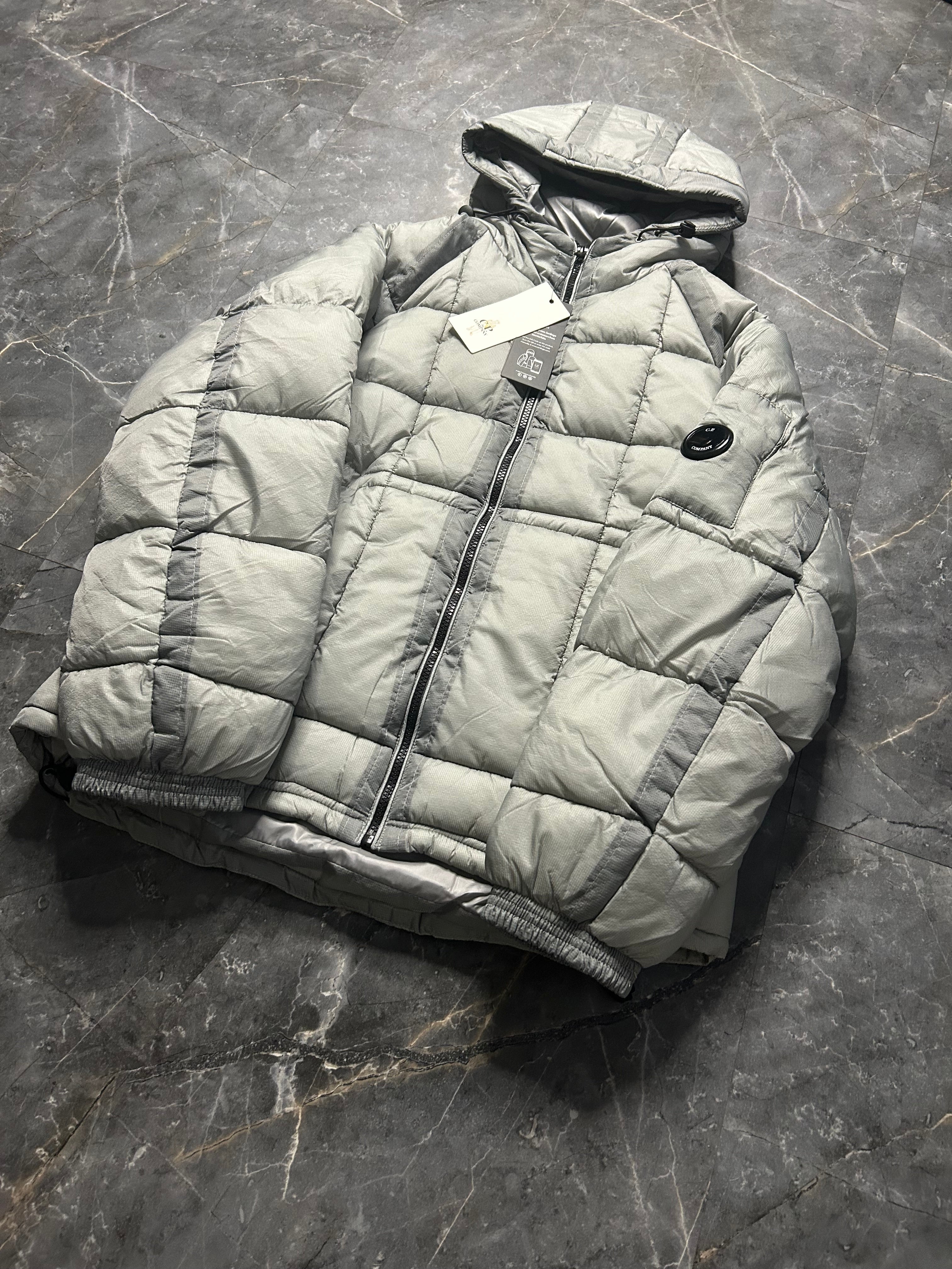 CPcompany grey puffer coat