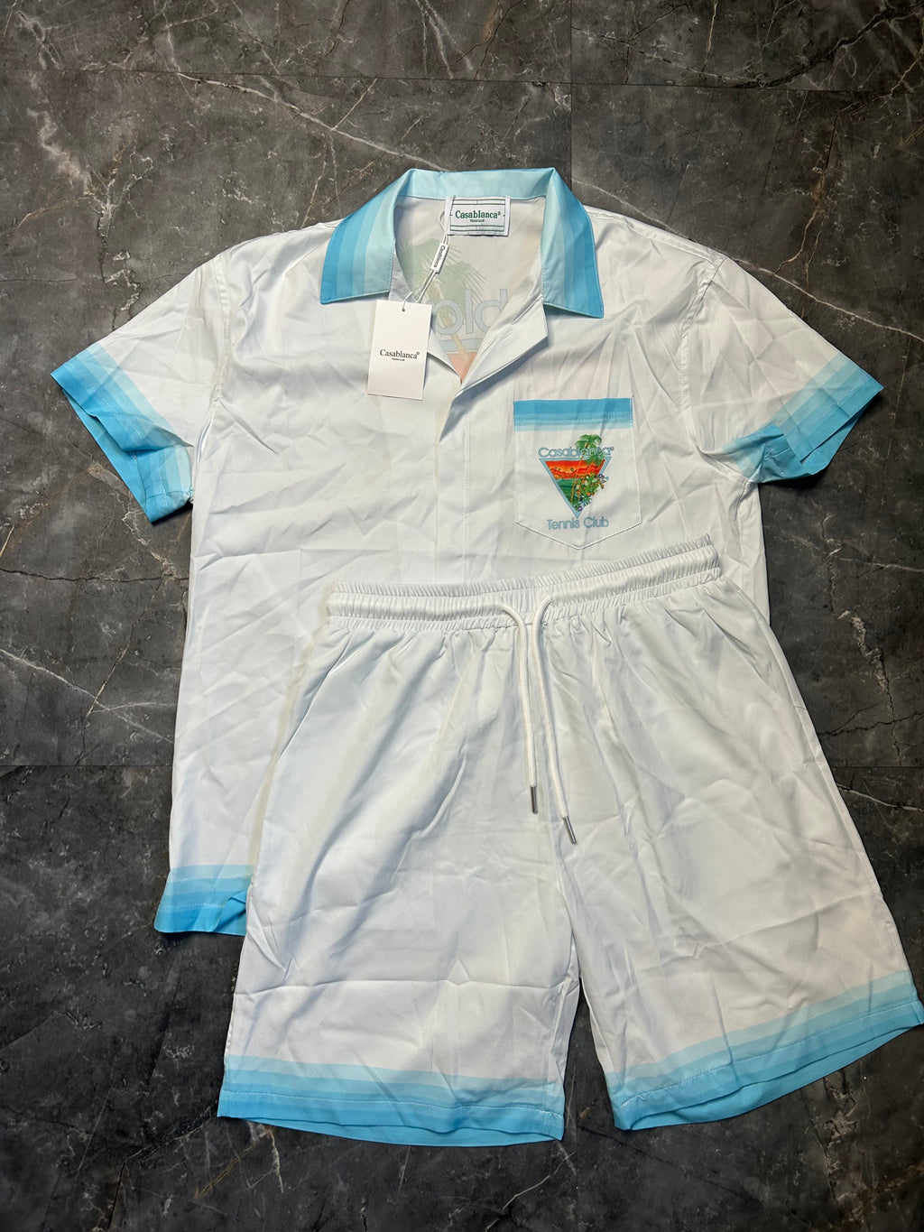 Casablanca white and blue set