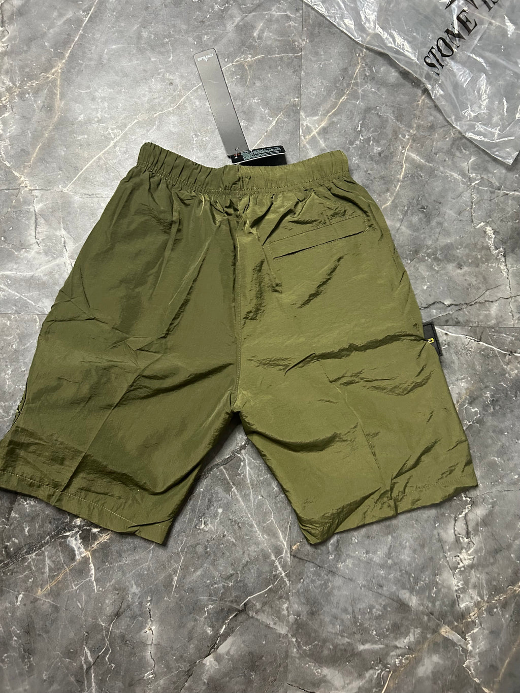 Stone island khaki cargo shorts