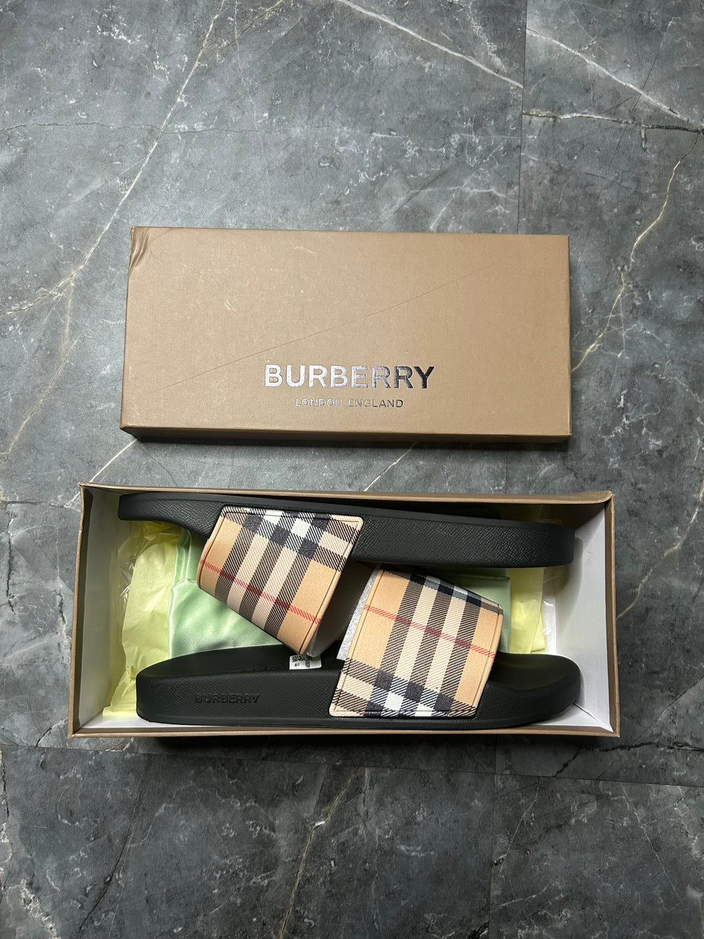 Burberry sliders