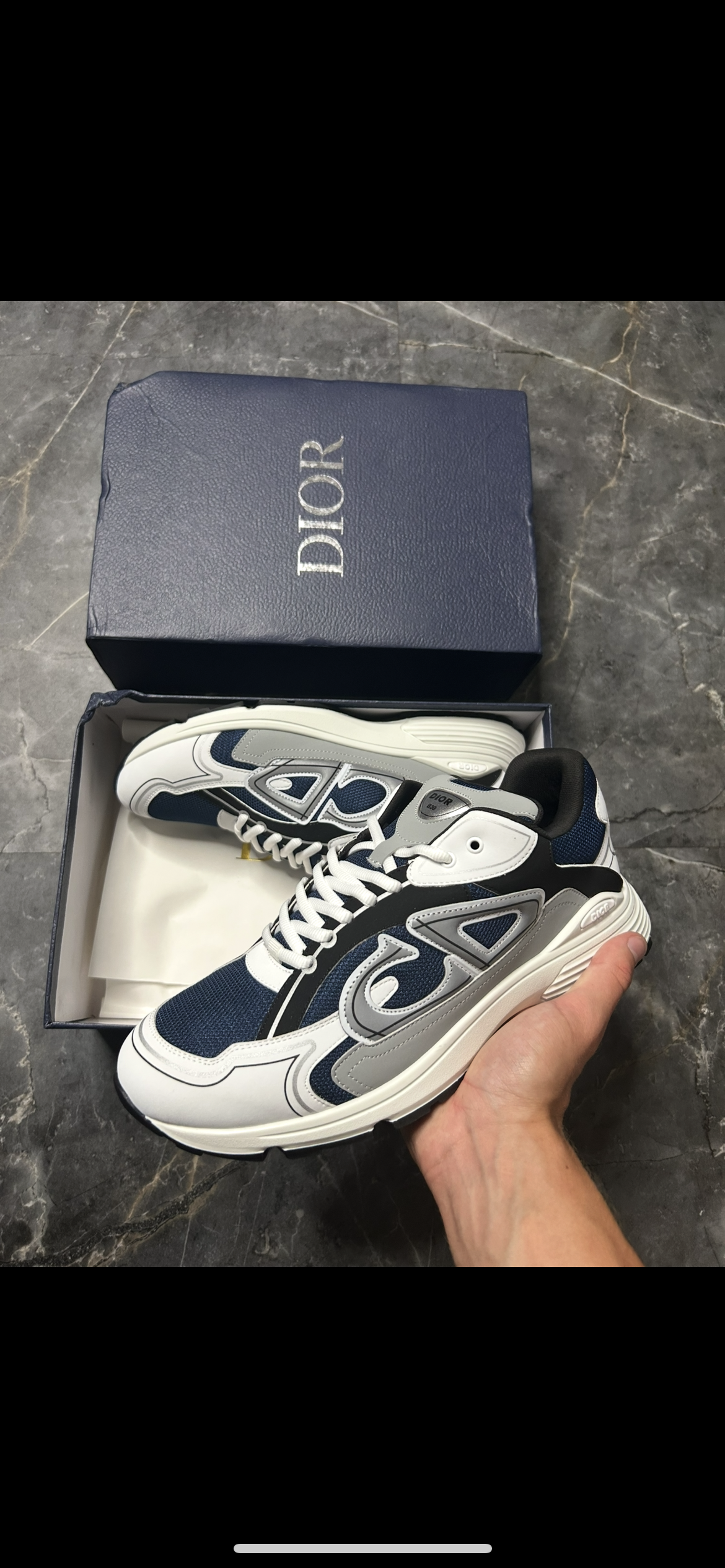 Dior b30 navy,white and grey