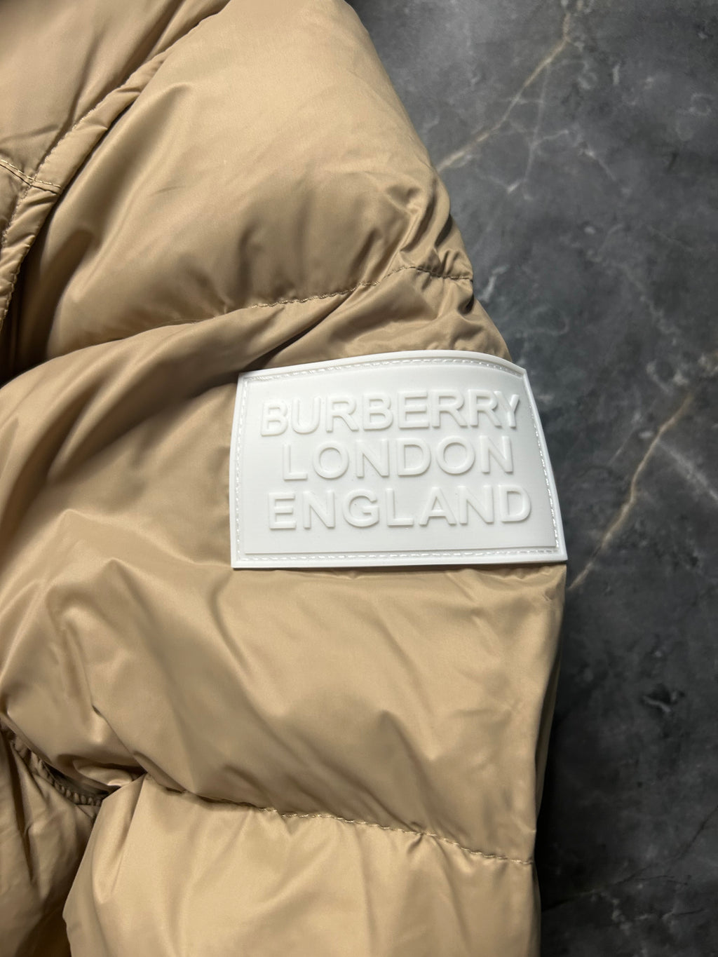 Burberry beige puffer