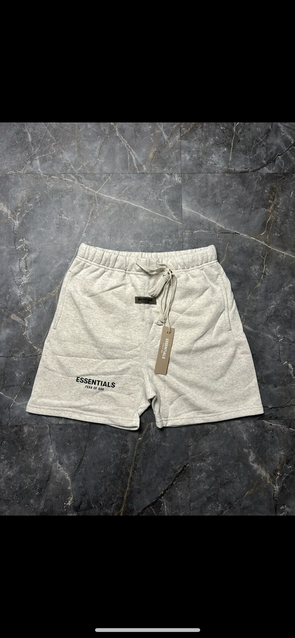 Essentials light oatmeal shorts