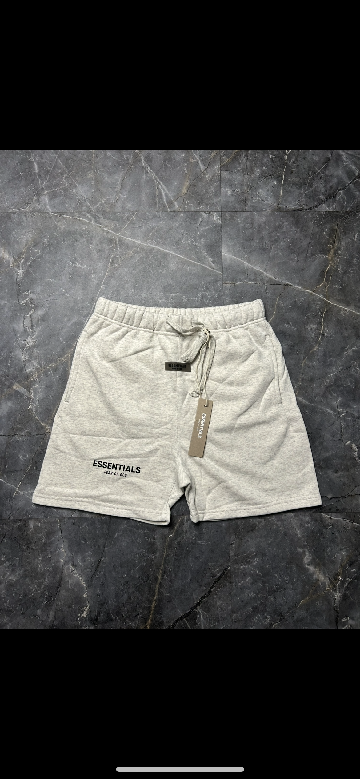 Essentials light oatmeal shorts