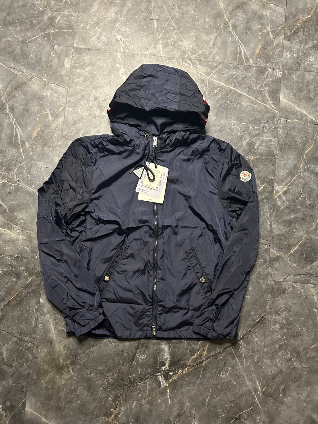 Moncler navy windbreaker