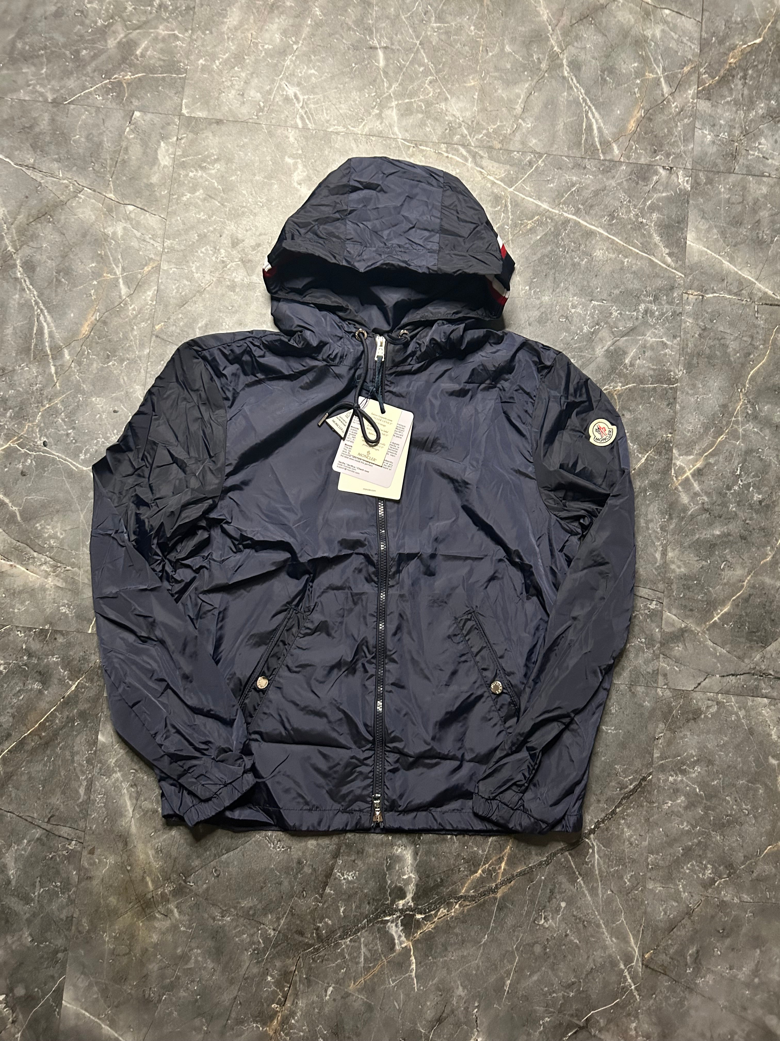 Moncler navy windbreaker