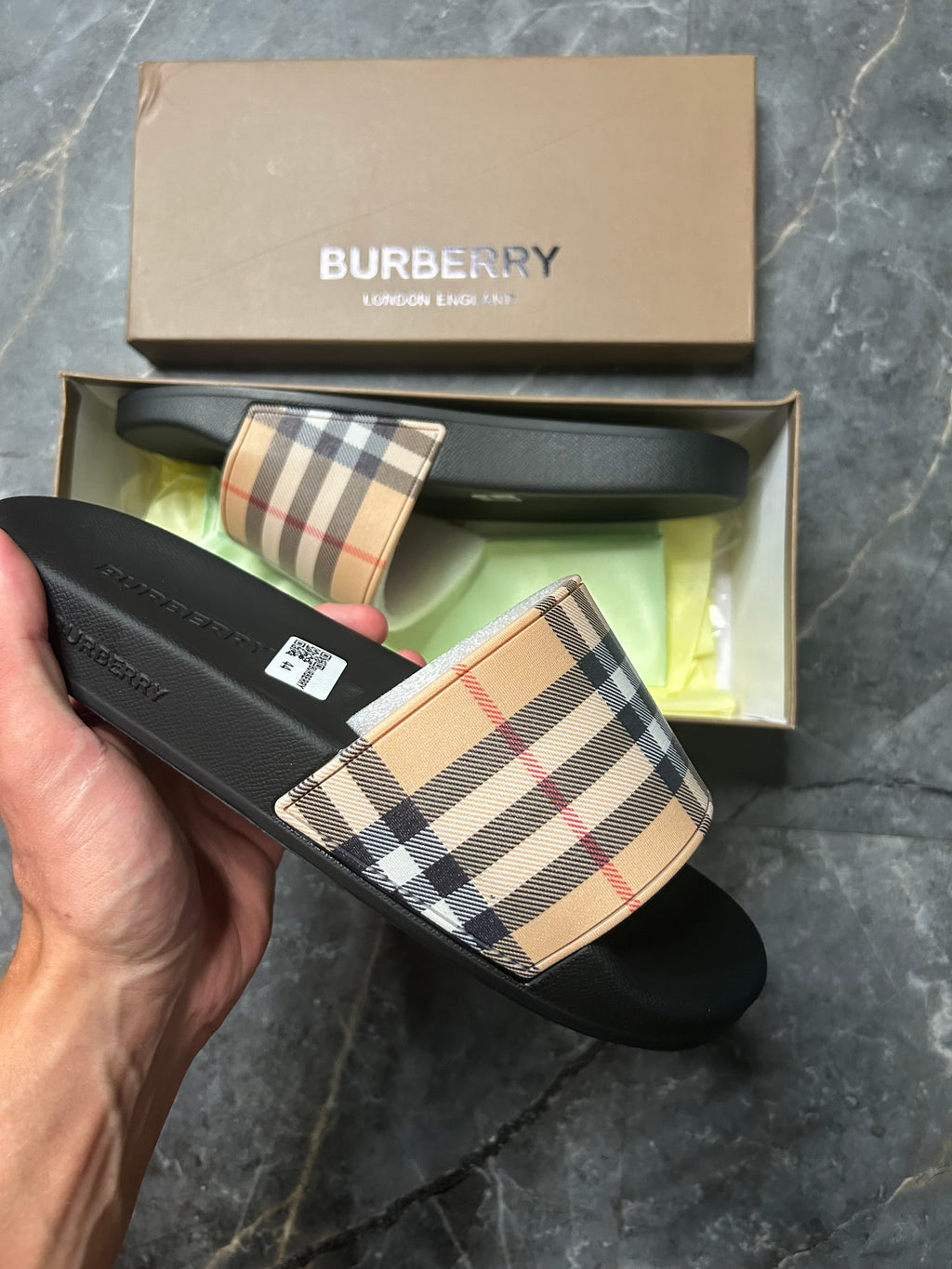 Burberry sliders