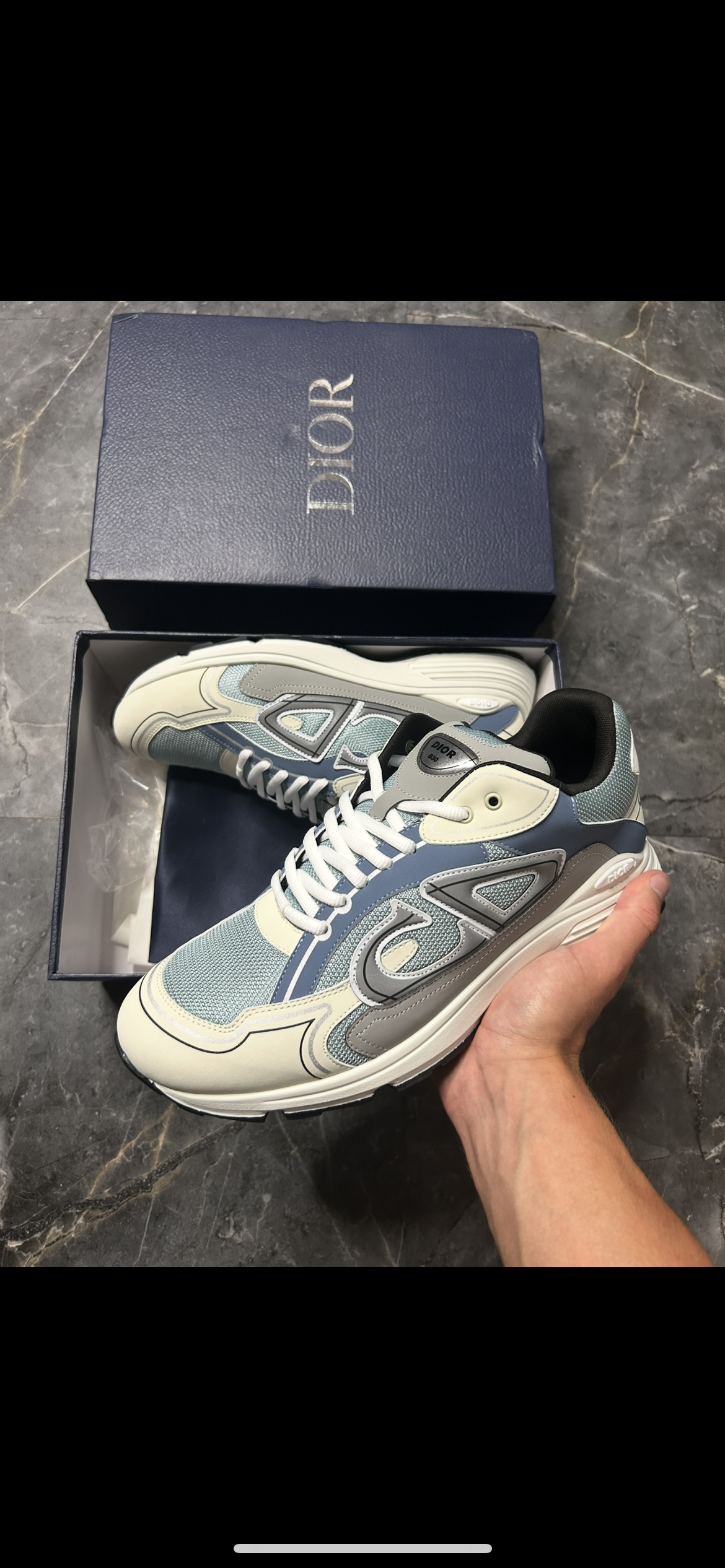 Dior b30 light blue and white