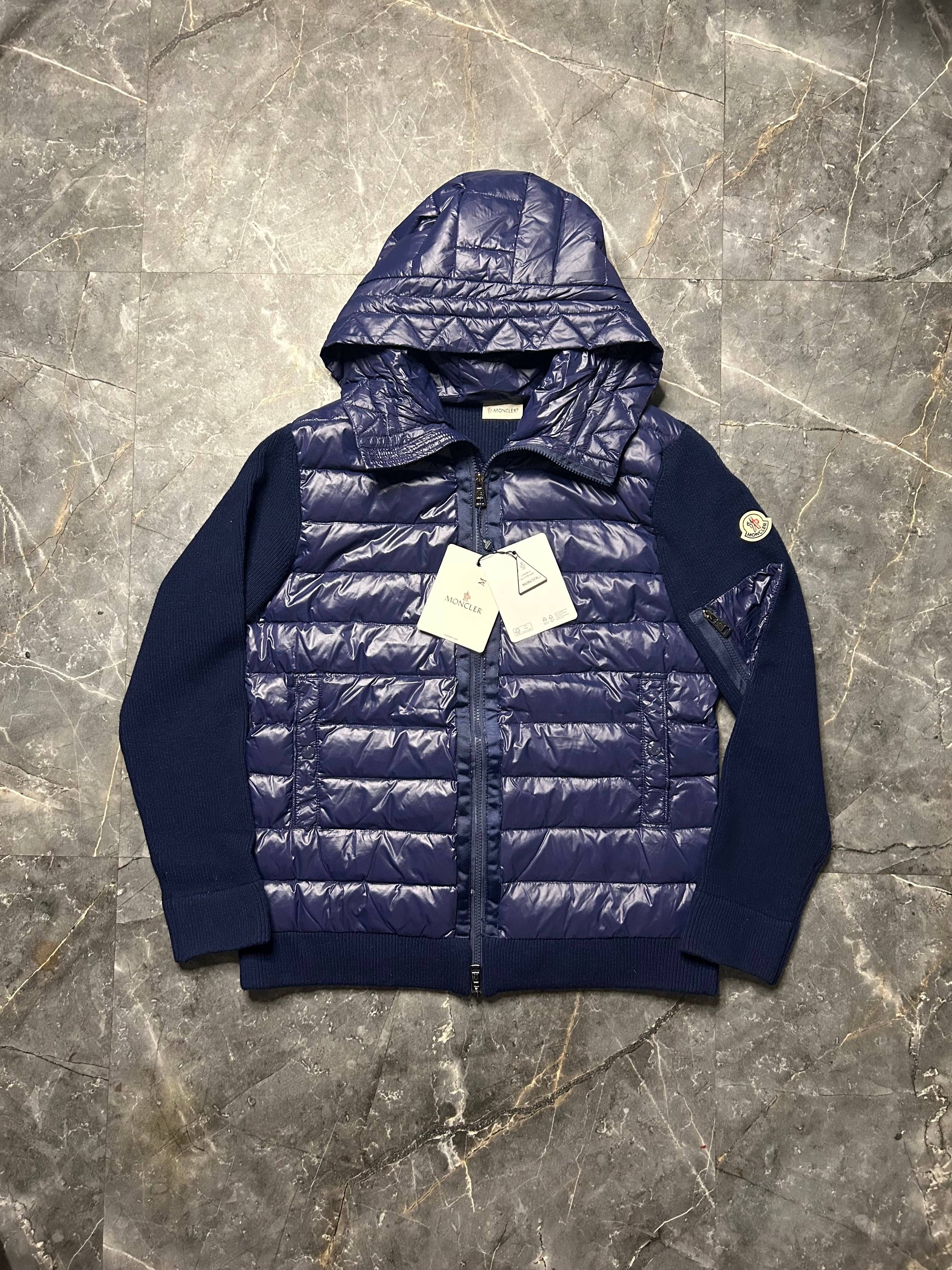 Moncler navy cardigan