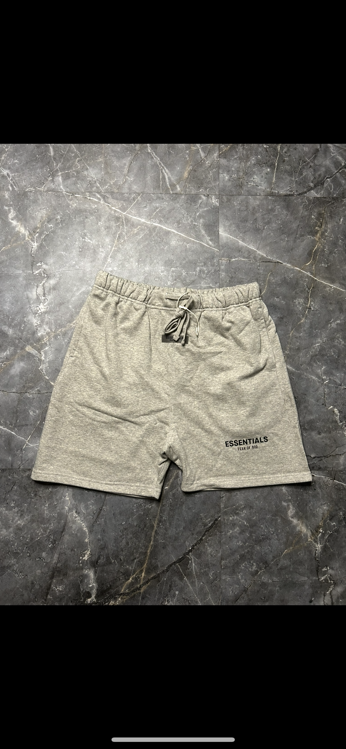 Essentials dark oatmeal shorts