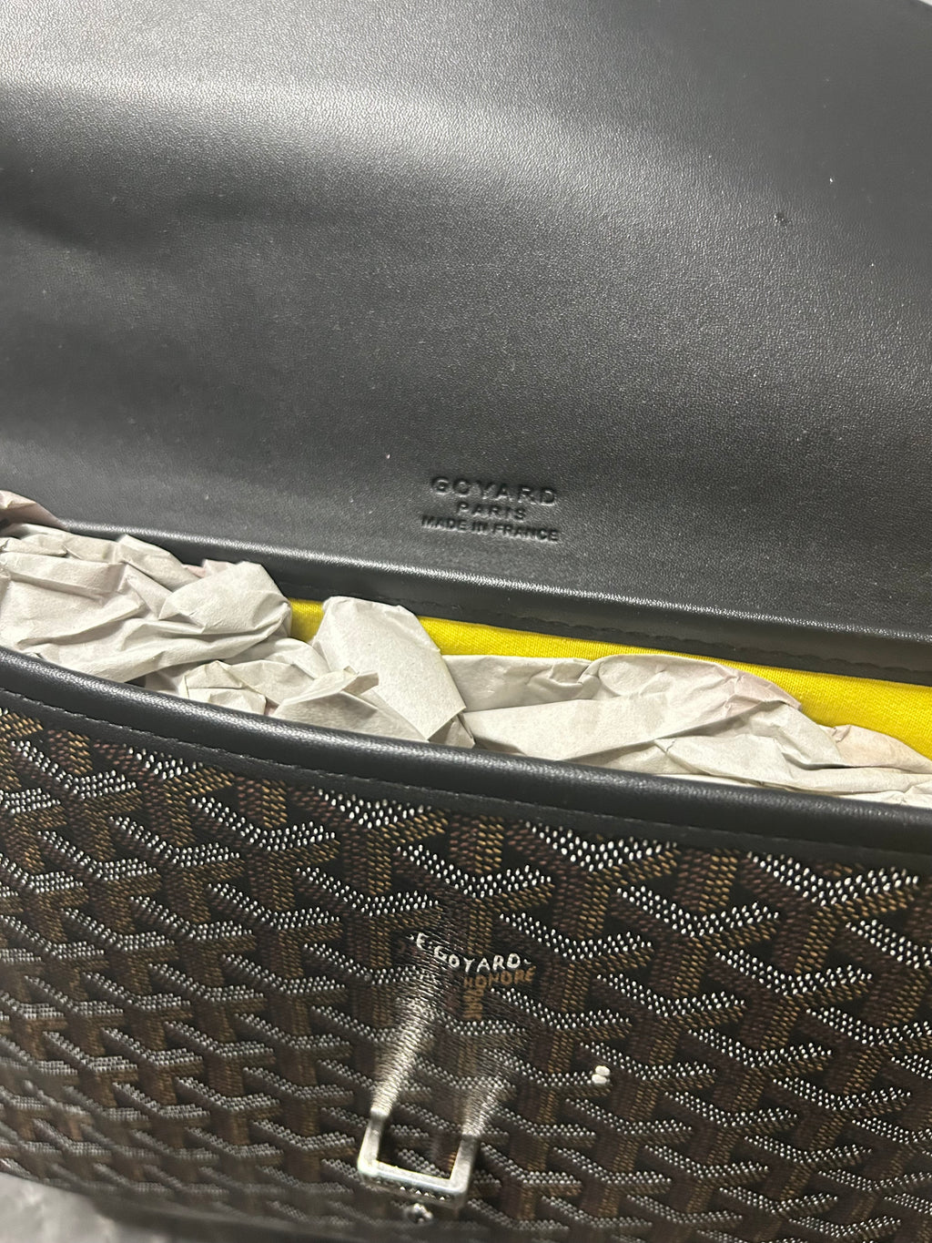 Goyard black messenger bag