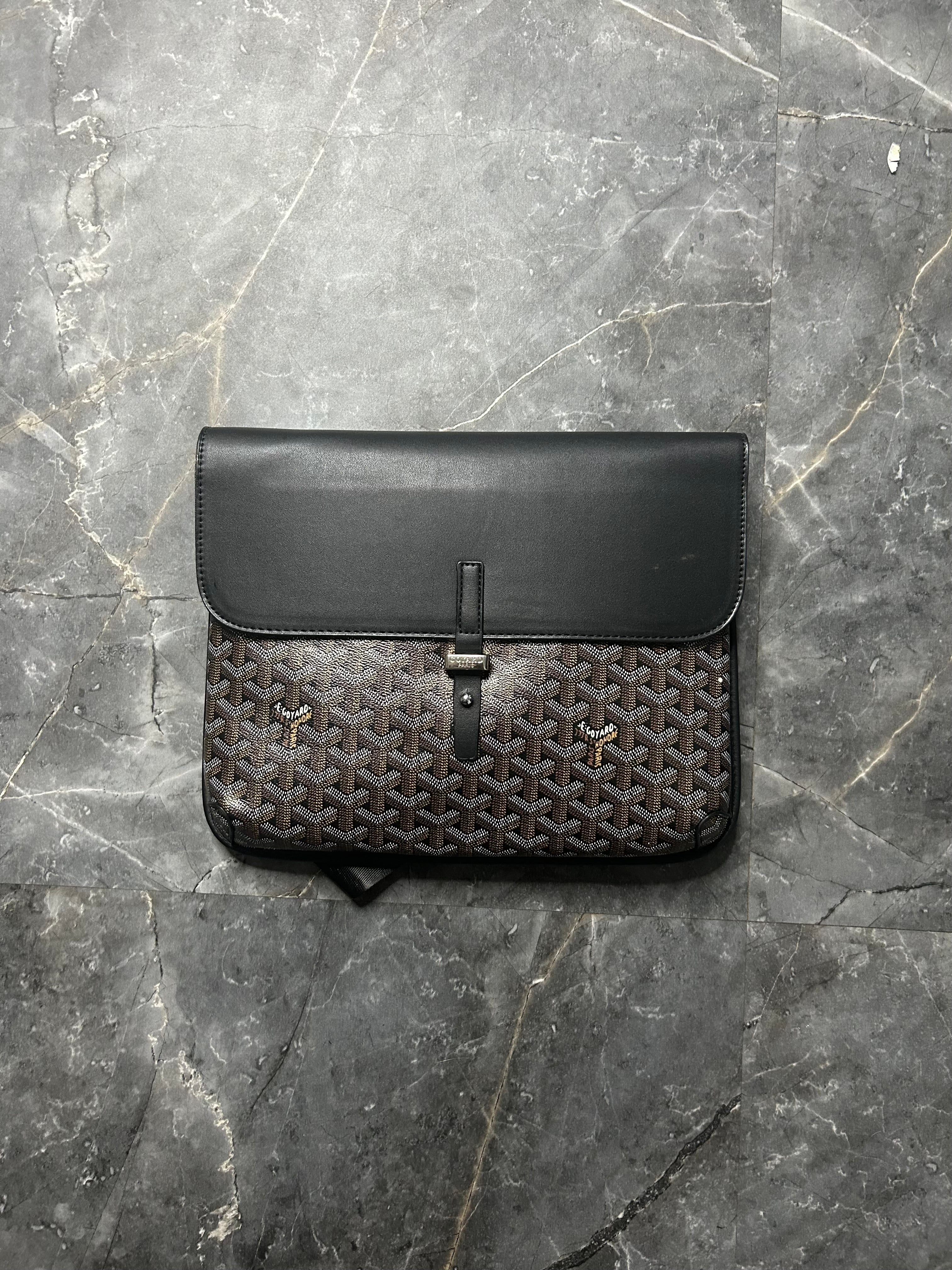 Goyard black messenger bag