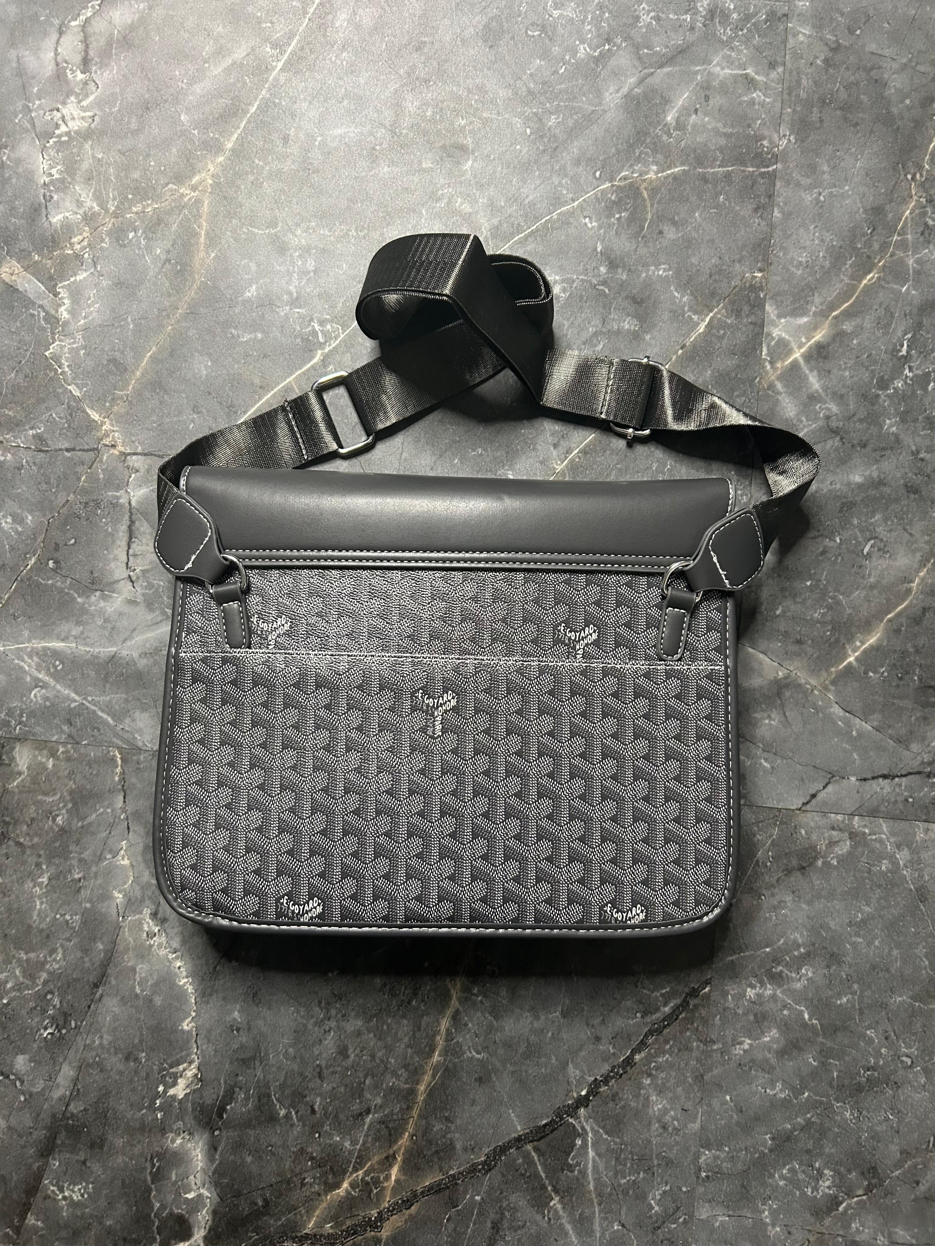 Goyard grey messenger bag