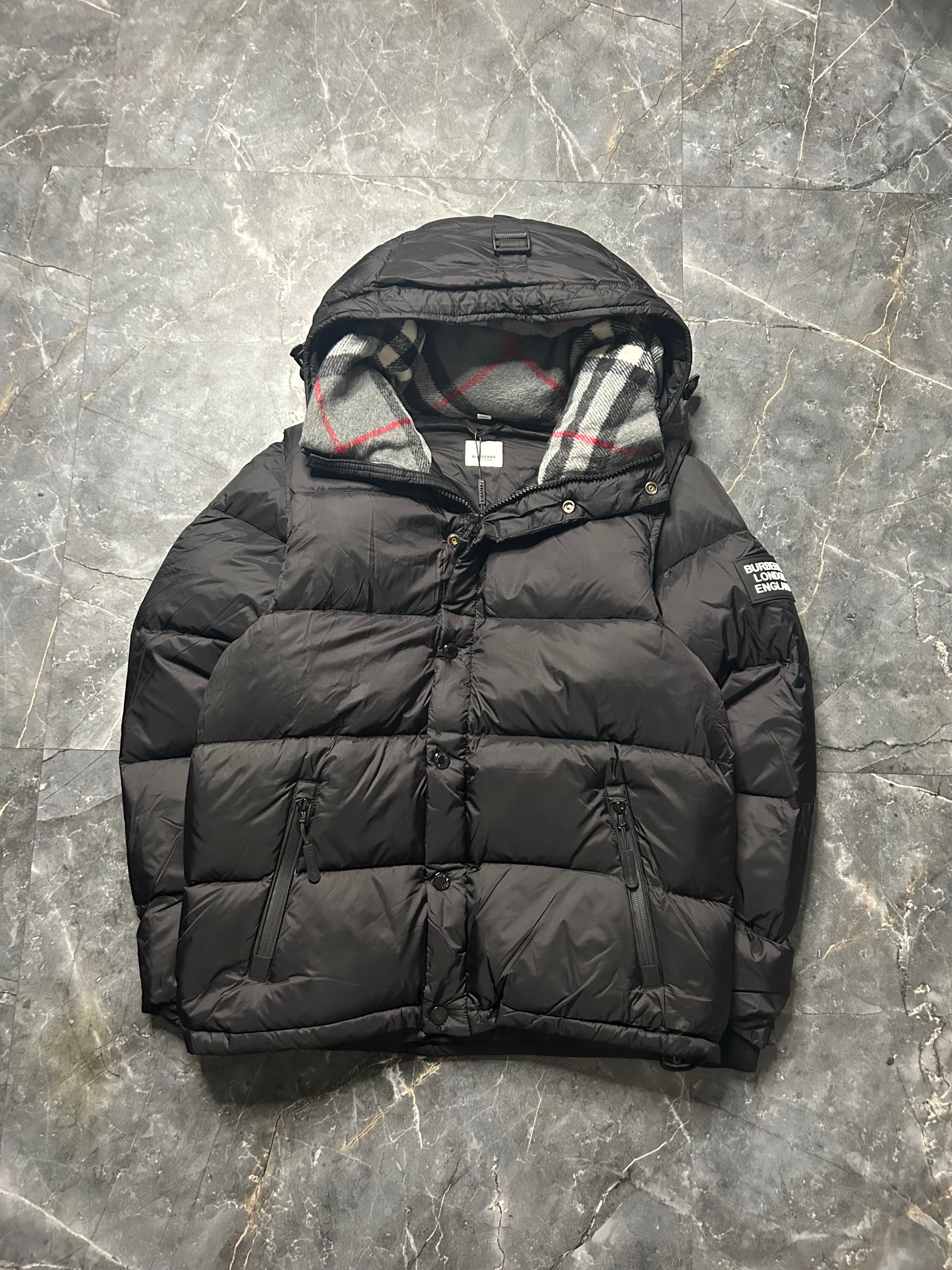 Burberry black puffer coat