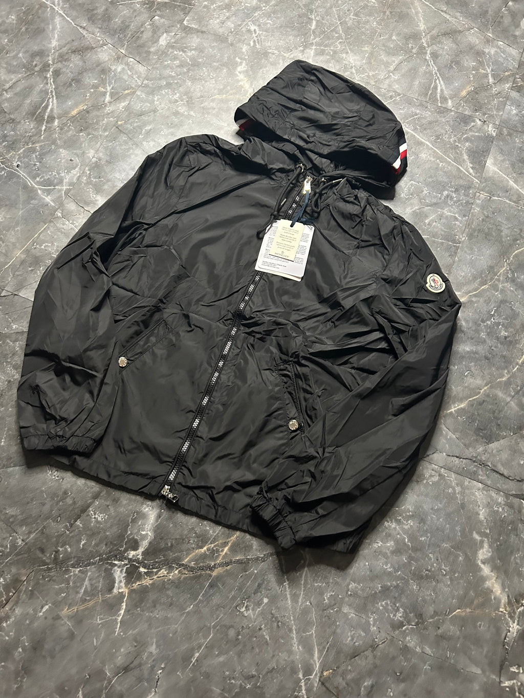 Moncler black windbreaker