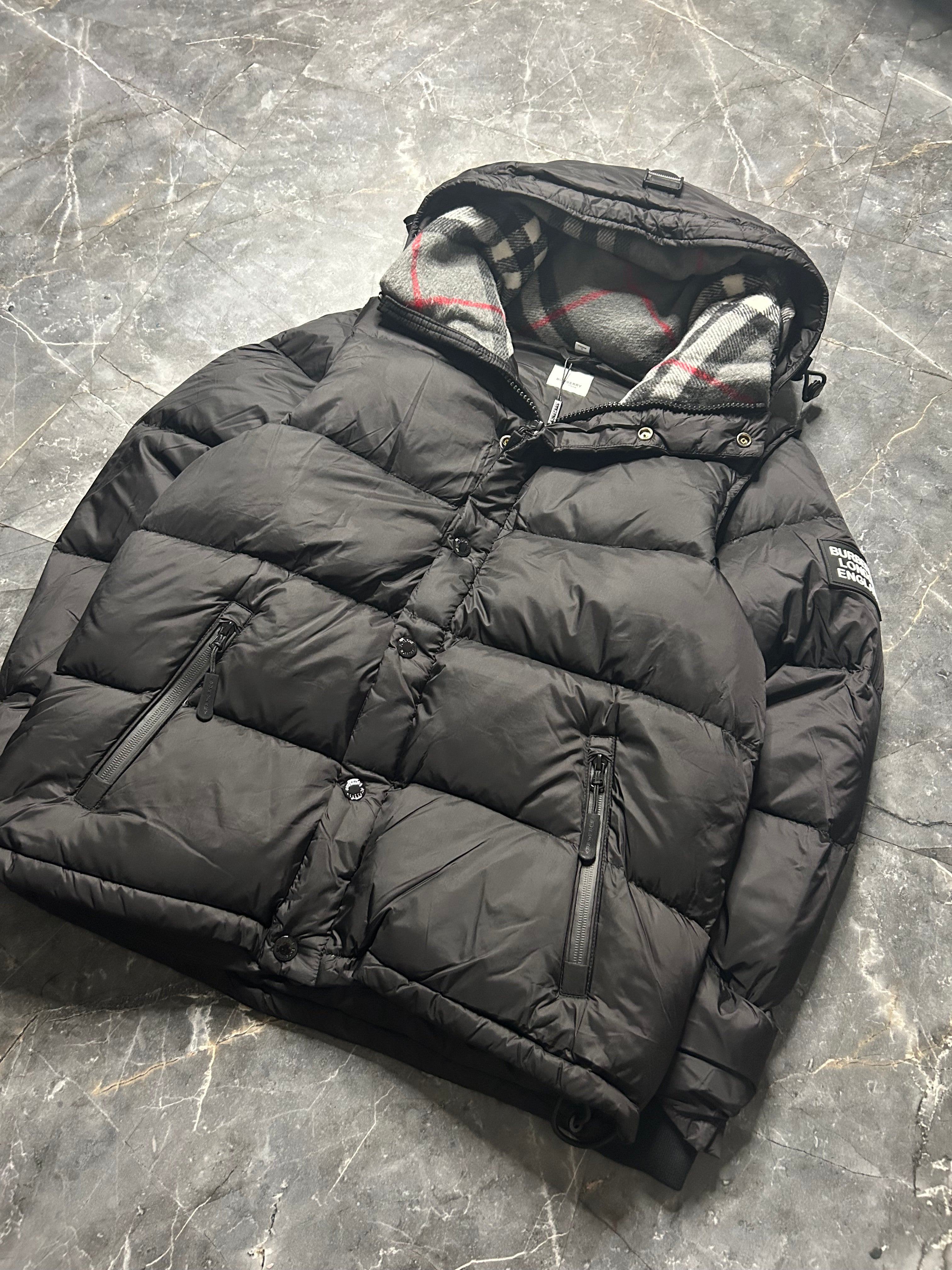 Burberry black puffer coat