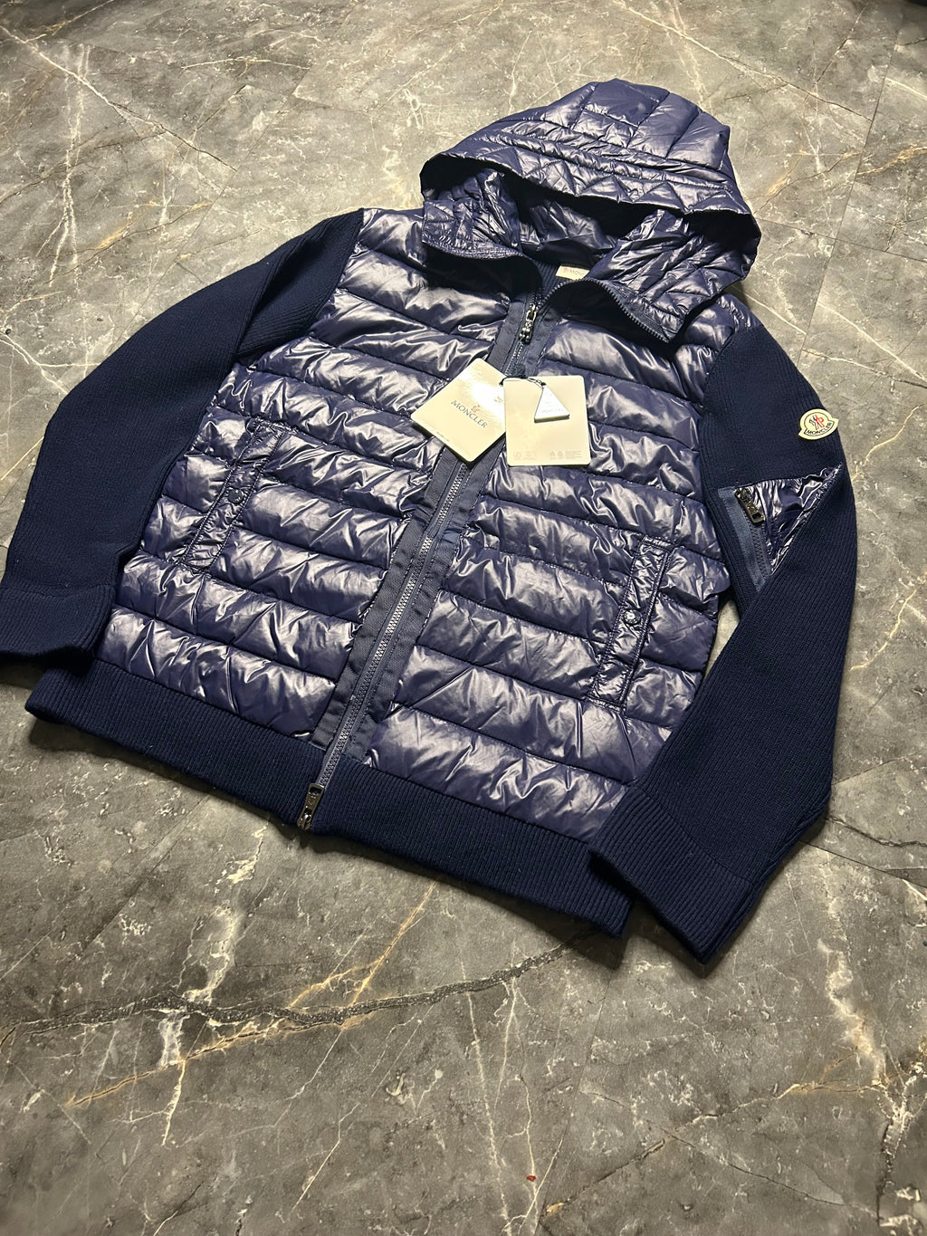 Moncler navy cardigan